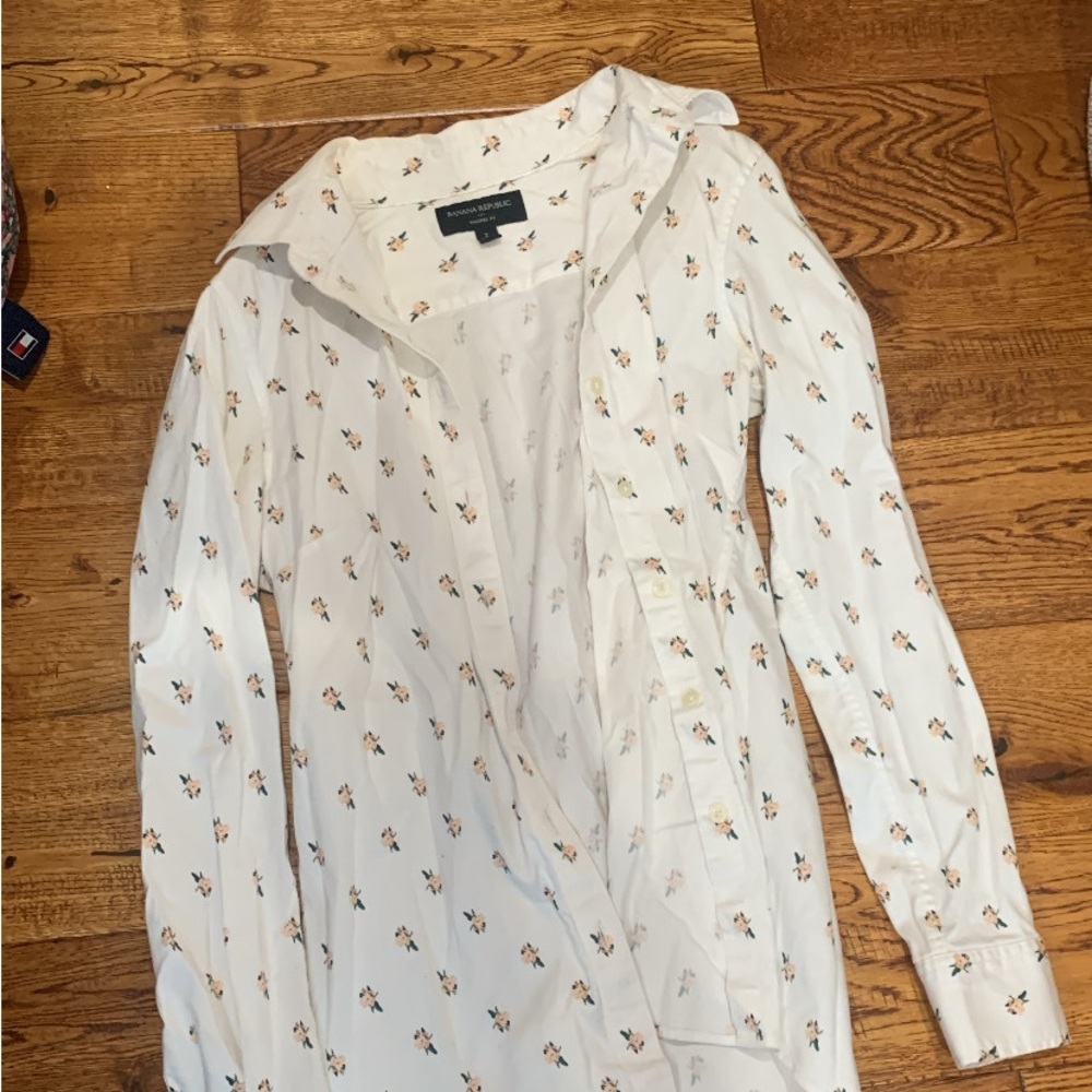 Floral Print Button-Up Shirt